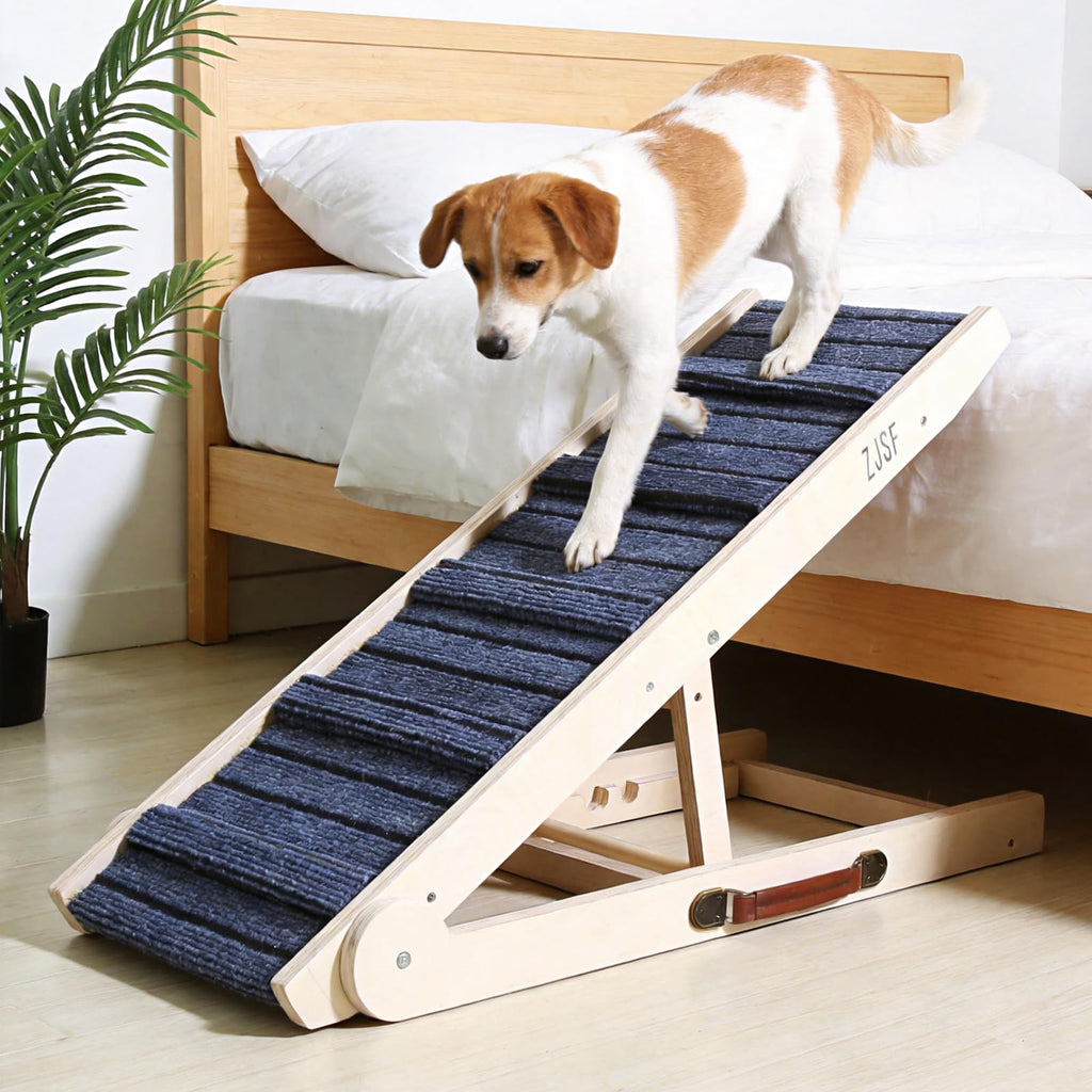 Foldable Wooden Dog Ramp 4 Adjustable Heights L23974