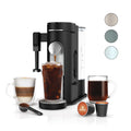 Single-Serve Coffee Maker with Milk Frother, Black I508