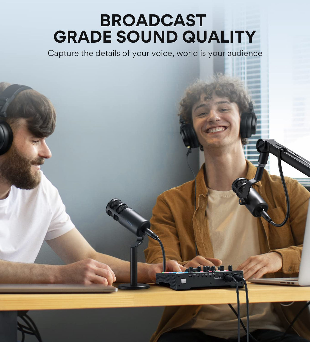 XLR Podcast Microphone, Cardioid Dynamic Metal Desk Mic T2740