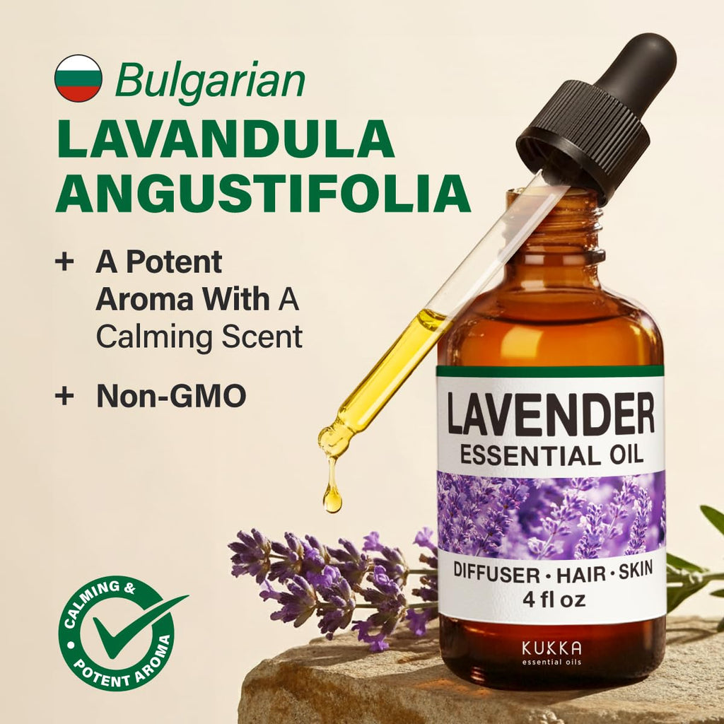 Ginger Hair Oil & Lavender Diffuser Essential Oil Set 2x4 fl oz M28548