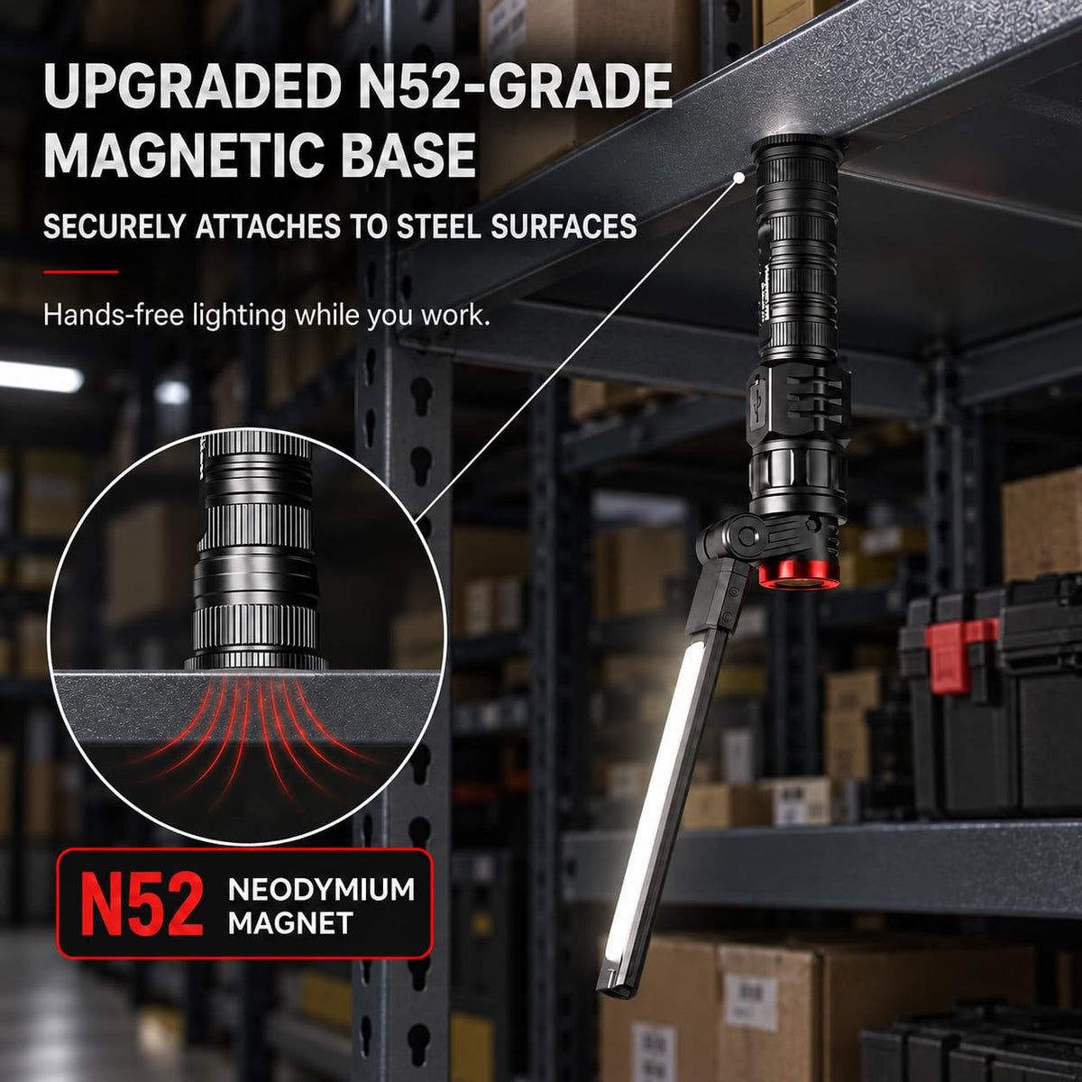 1000 LM Rechargeable Magnetic Work Light B66617