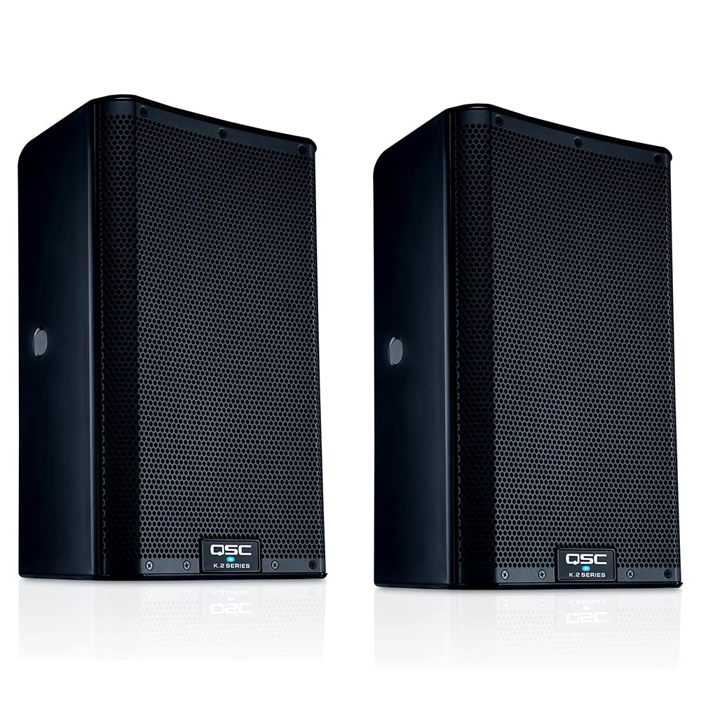 8" 2000W Powered Portable PA Speaker Pair L8539