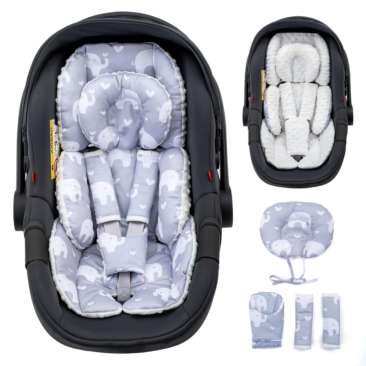 Infant Car Seat Insert with Headrest F9748