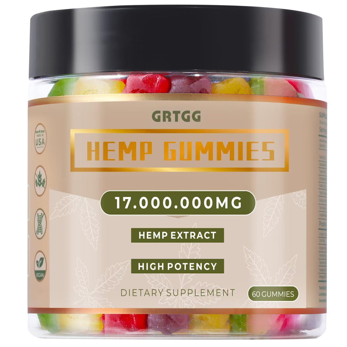 Assorted Fruit Flavors Hemp Gummies O532480