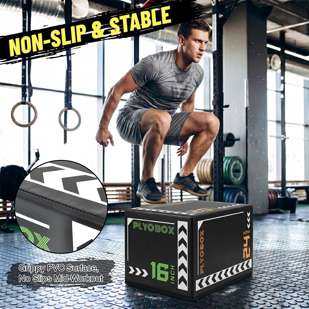 3-in-1 Foam Plyo Box with Non-Slip Cover H632335