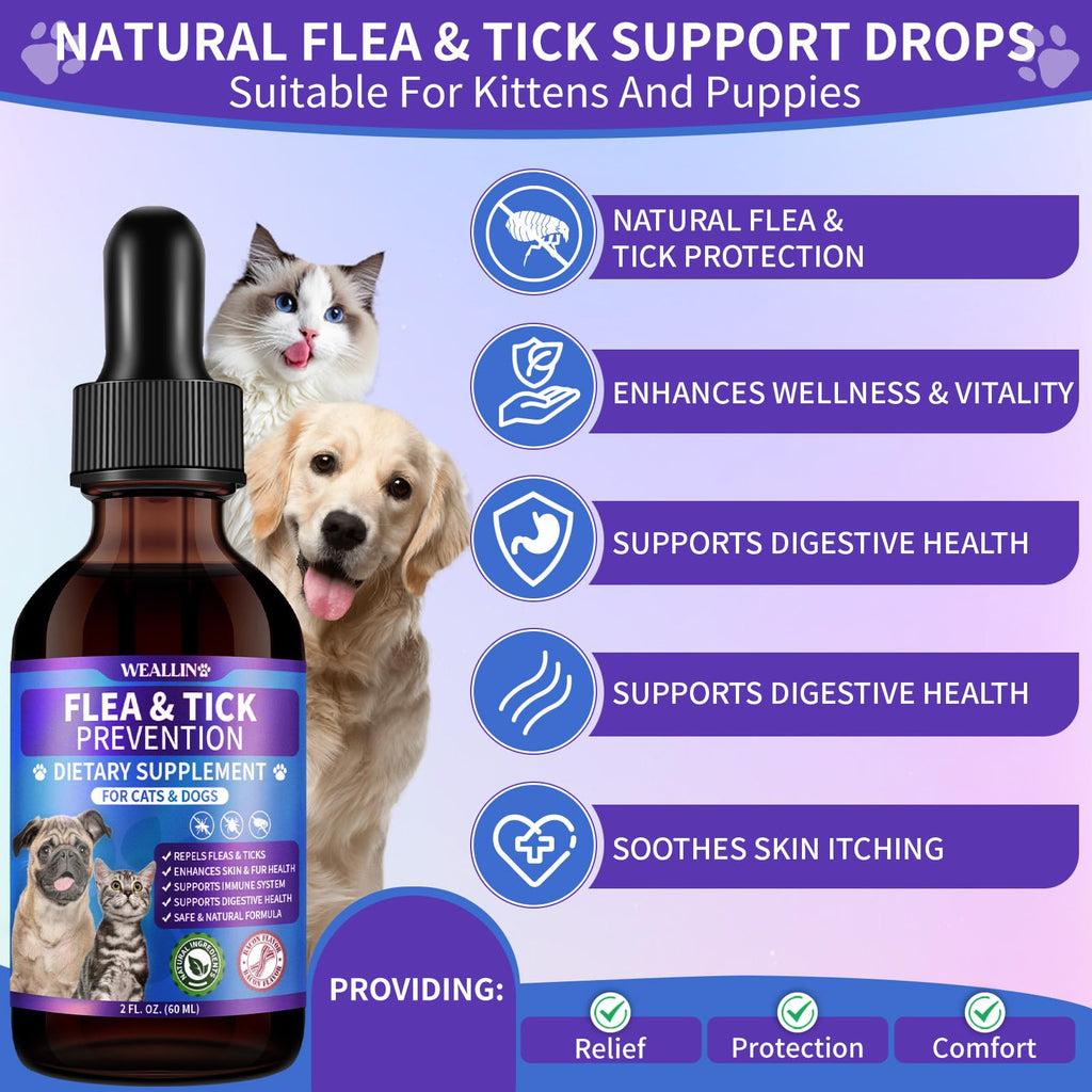 Flea and Tick Prevention Support with Multivitamin 60ml H30666
