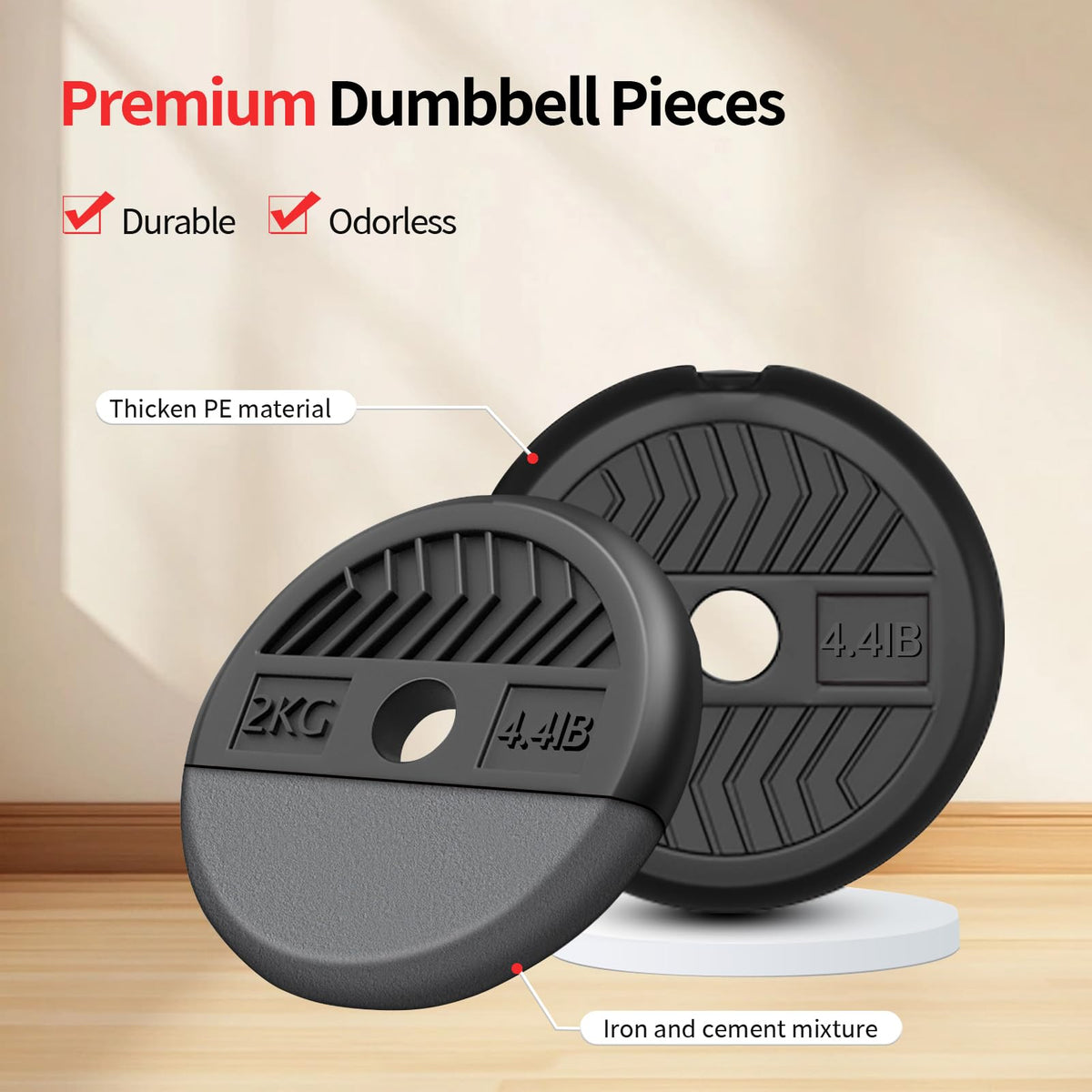 Adjustable Dumbbells Free Weight Set with Connector J776