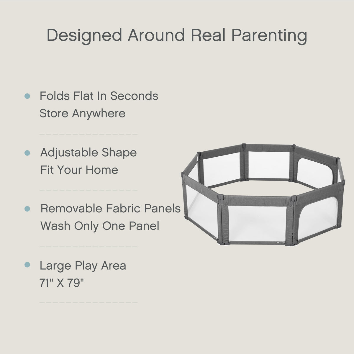 8-Panel Foldable Baby Playpen O415