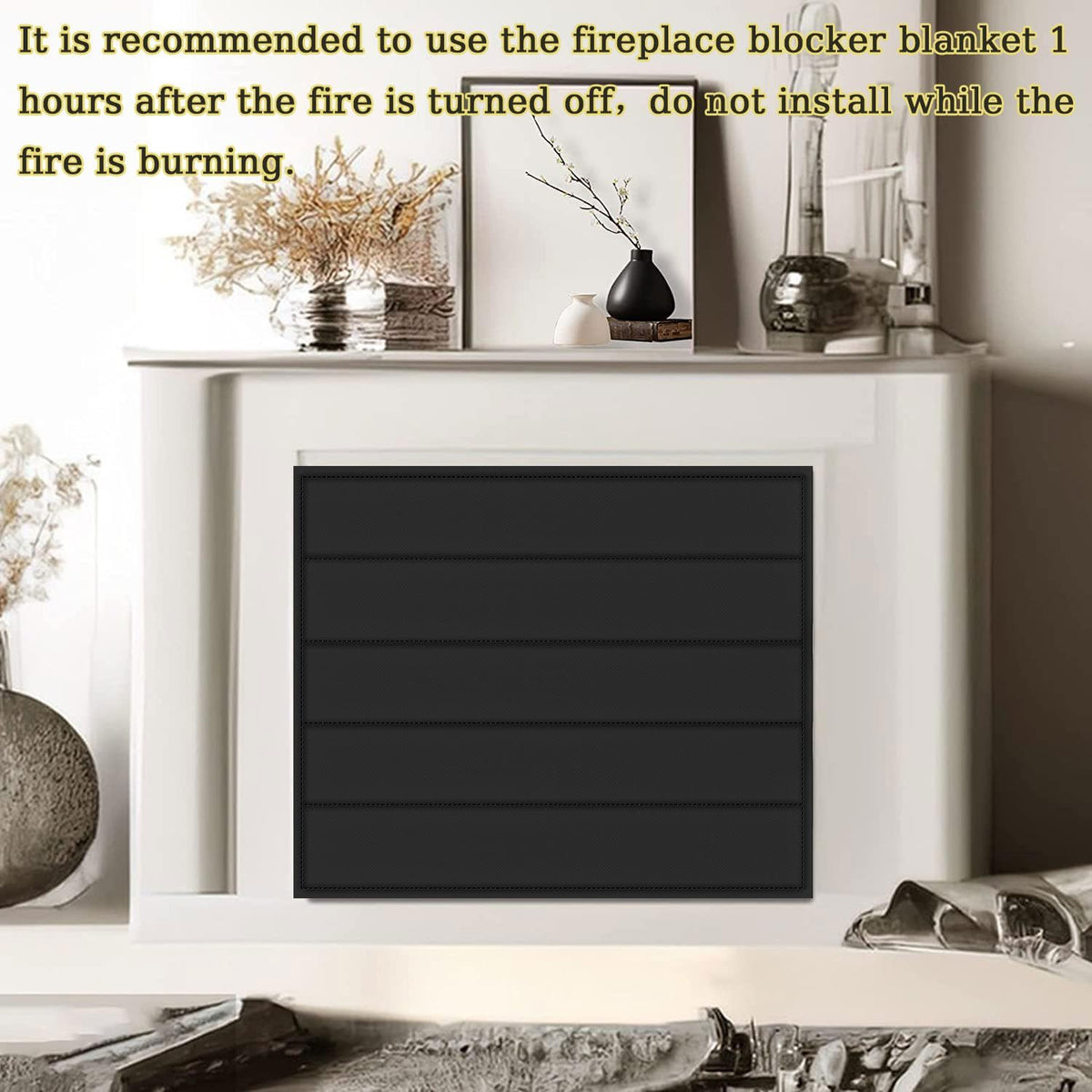 Magnetic Fireplace Cover 39"x32" Draft Stopper H217090