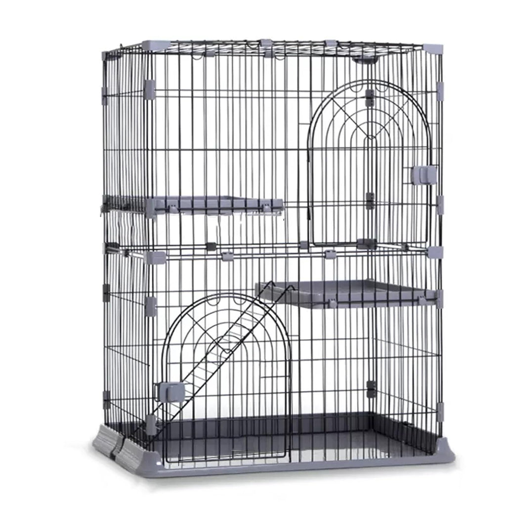3/4-Tier Cat Cage Playpen with Hammock C919