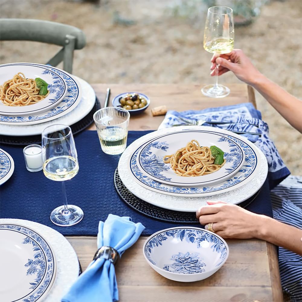 12 Pc Floral Melamine Dinnerware Set G322