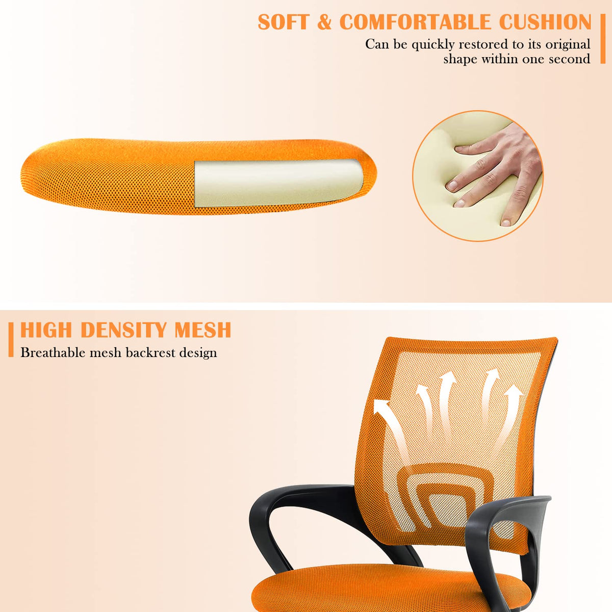 Adjustable Mesh Office Chair with Lumbar Support C41492