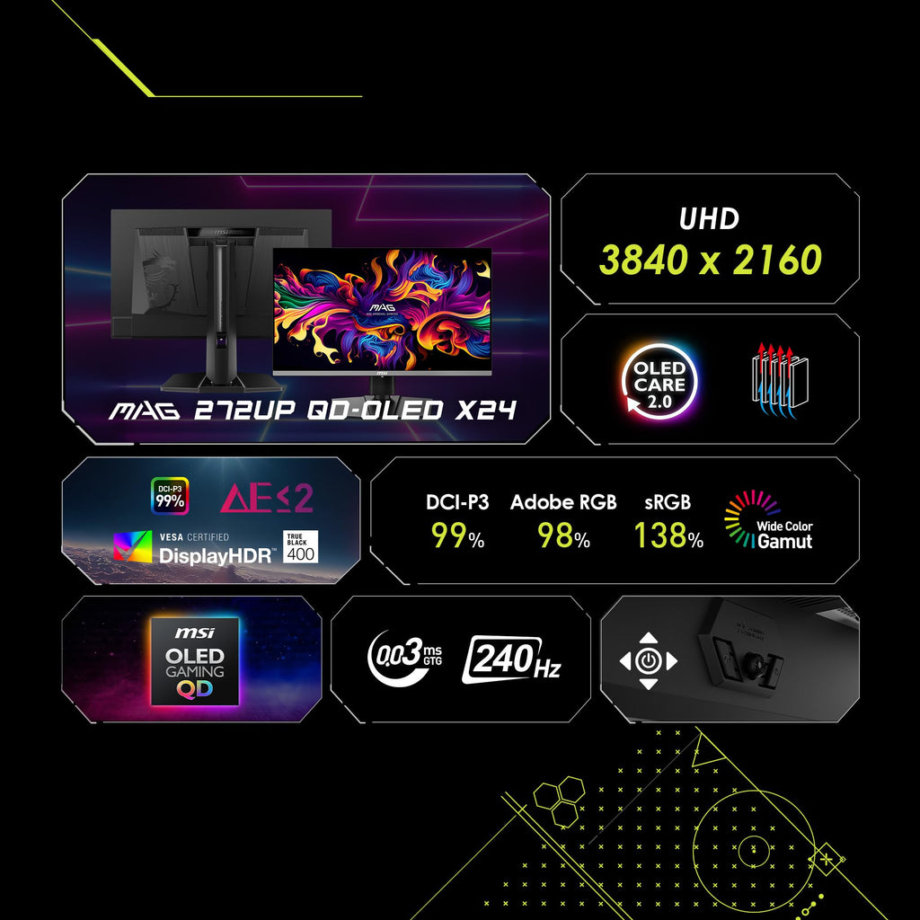 27-Inch 4K UHD 240Hz QD-OLED Gaming Monitor Z10025