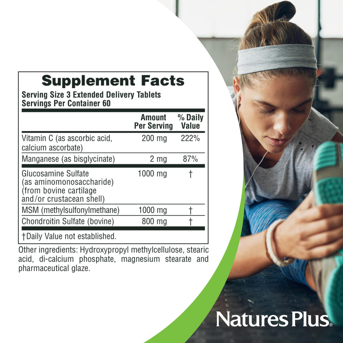 180 Tablets Glucosamine Chondroitin MSM Joint Support H82297
