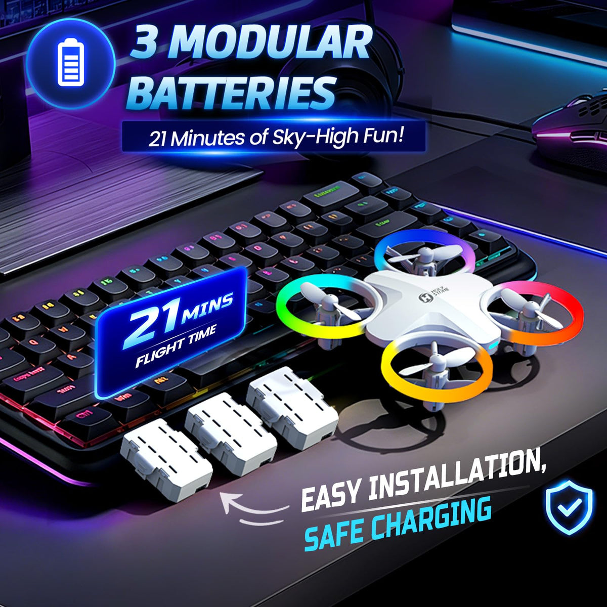 Drone with 3 Batteries B1336