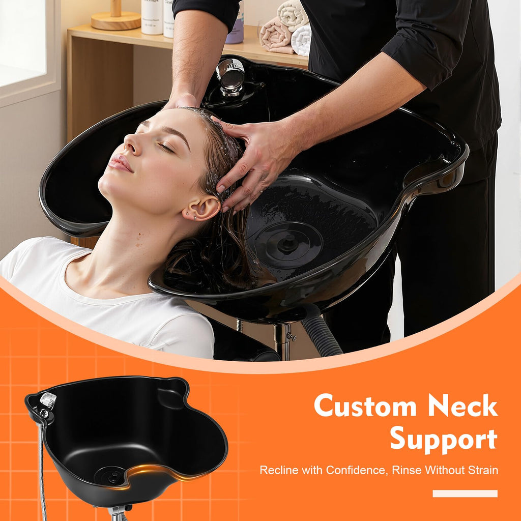 Portable Height Adjustable Shampoo Bowl with Electric Pump T66645