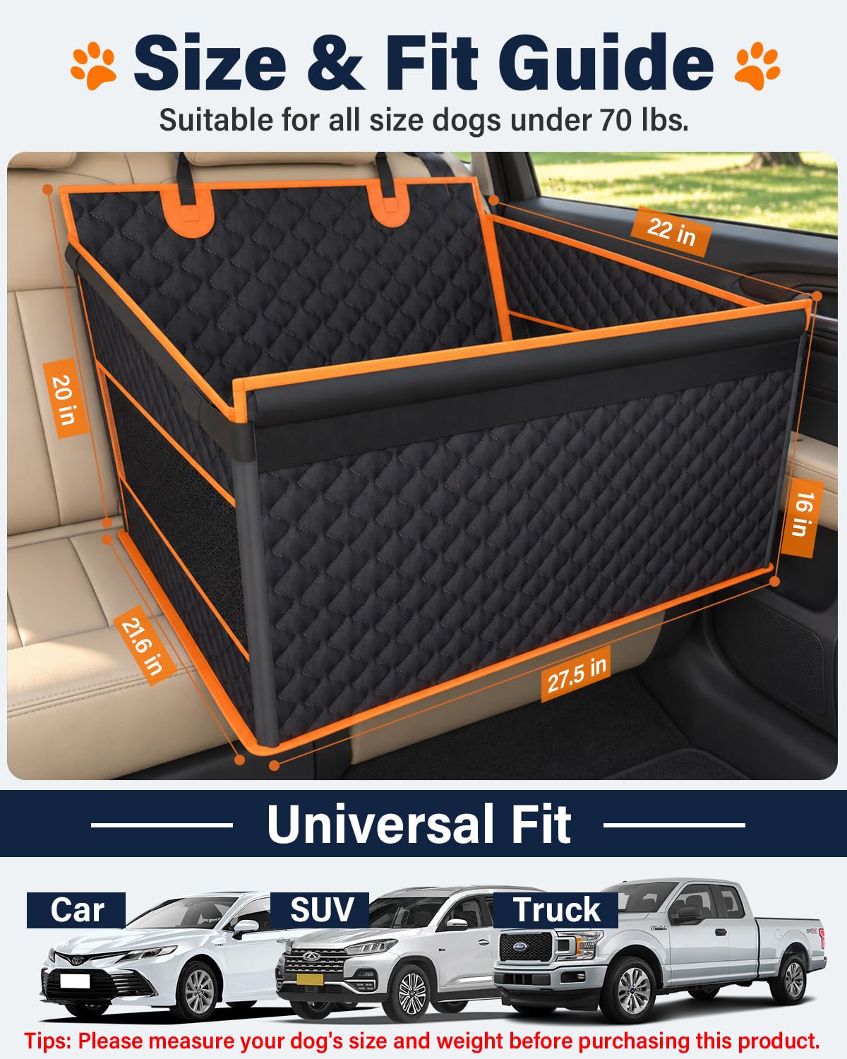 Dog Car Seat for Large Dogs X9386