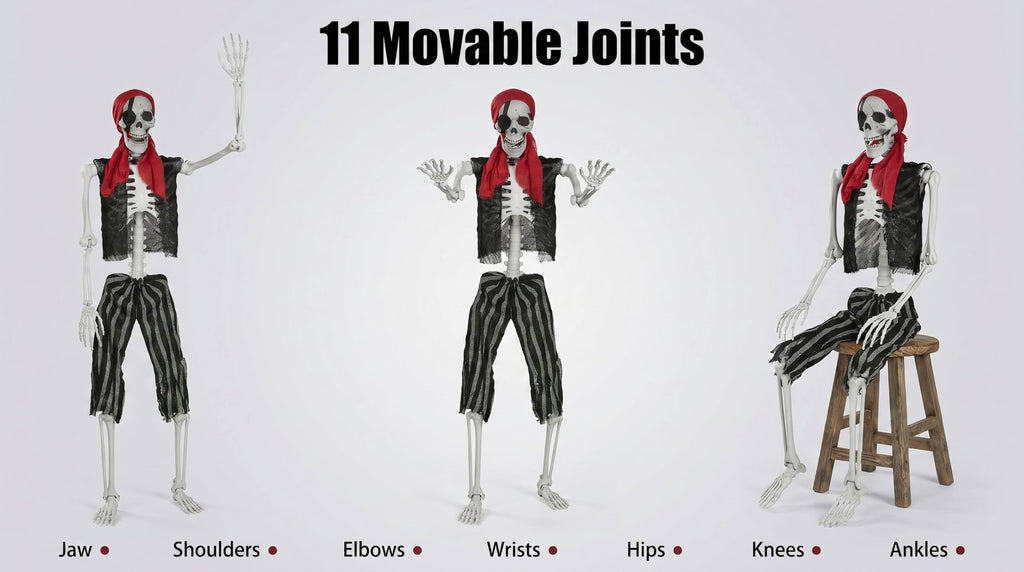 Life Size Pirate Skeleton Halloween Decoration R367