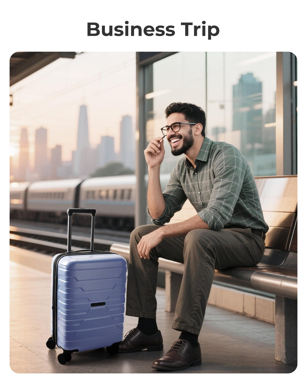 Expandable Spinner Carry-On Luggage 20" Black P19680