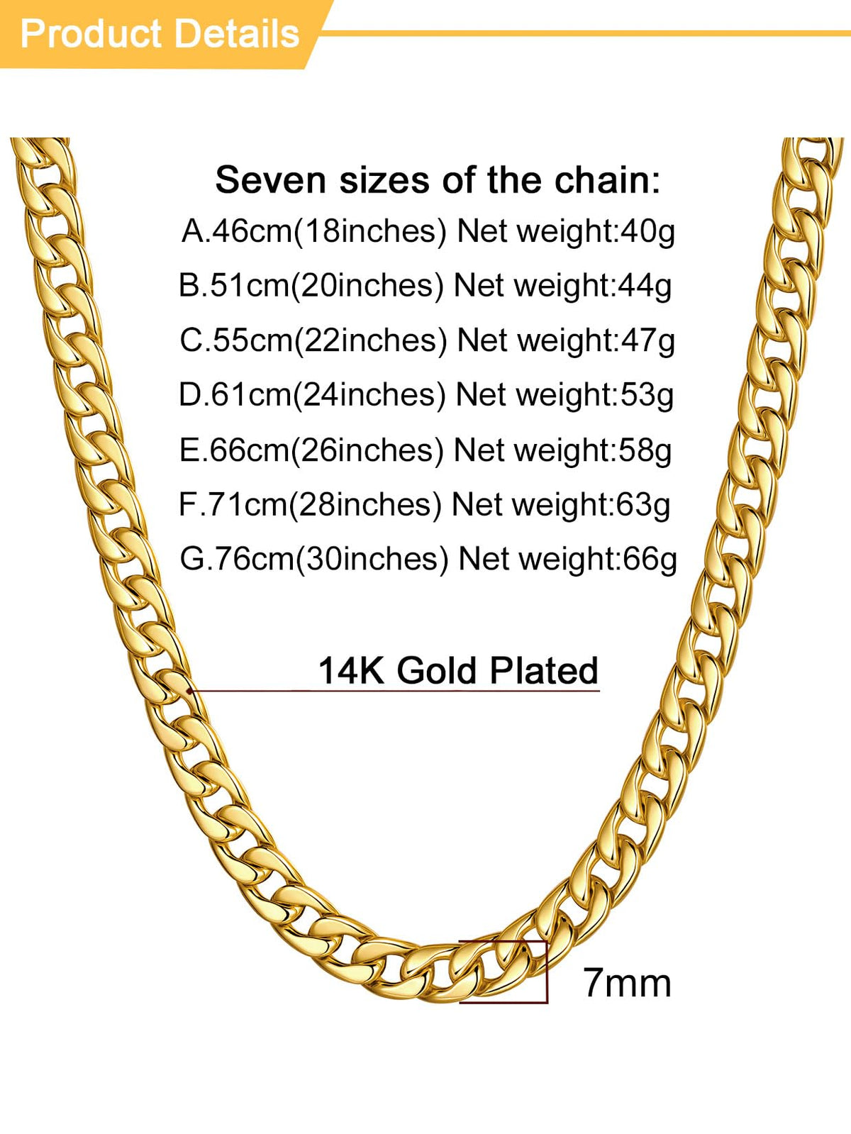 Cuban Link Chain Stainless Steel Necklace X367460