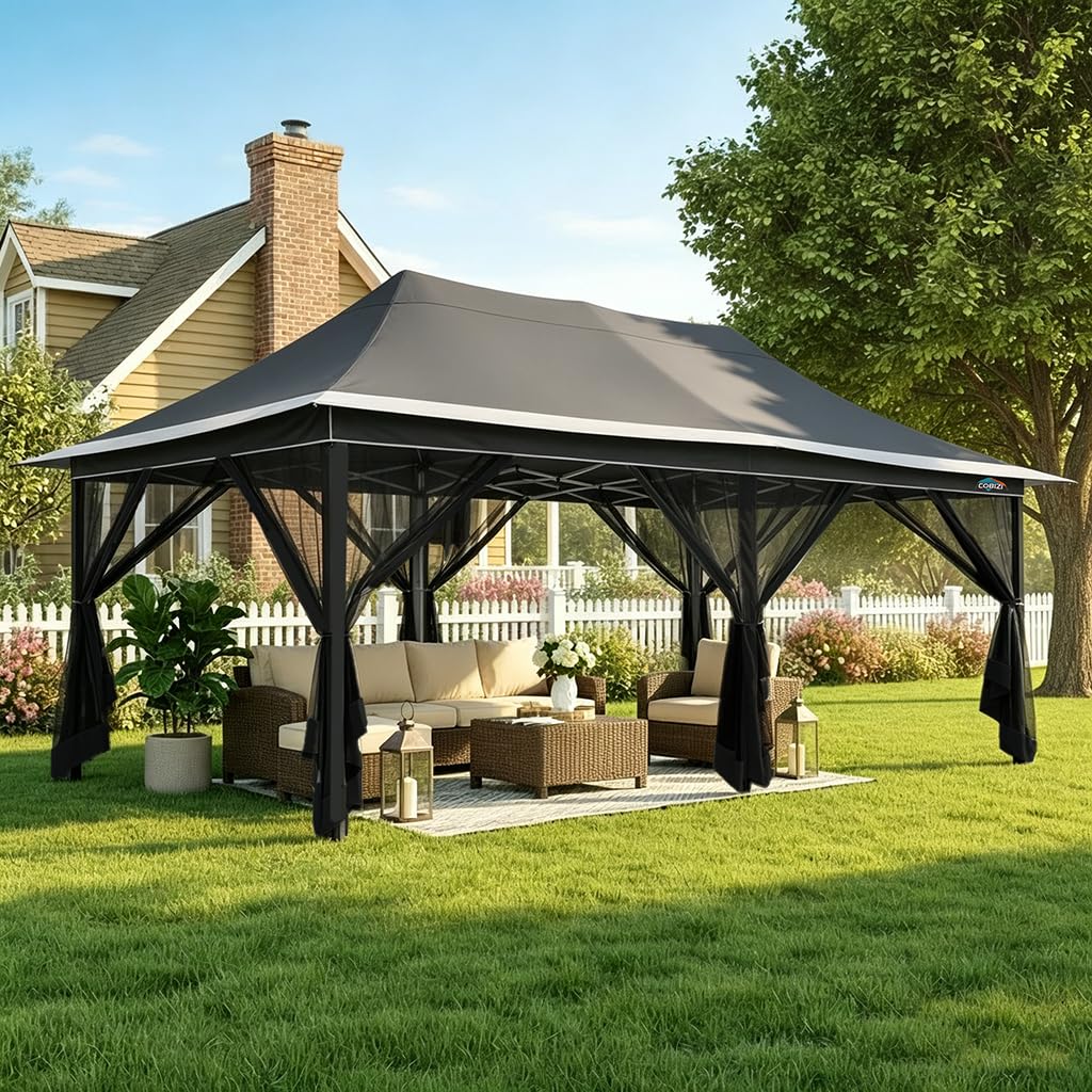 12x20 Pop Up Gazebo with Mosquito Netting N906475