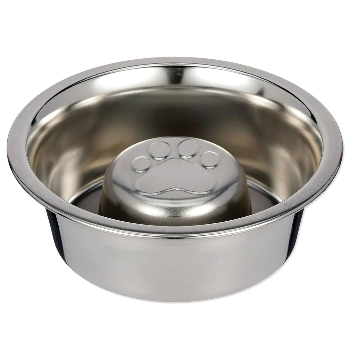 Reversible Stainless Steel Slow Feed Bowl Z831
