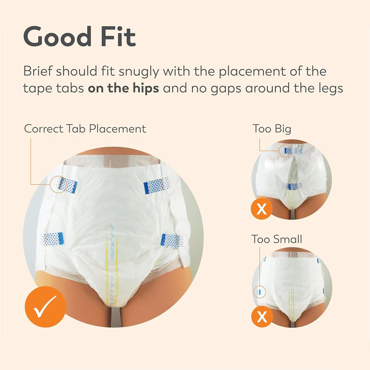 Adult Diapers with Tabs, Large, 96 Ct B630