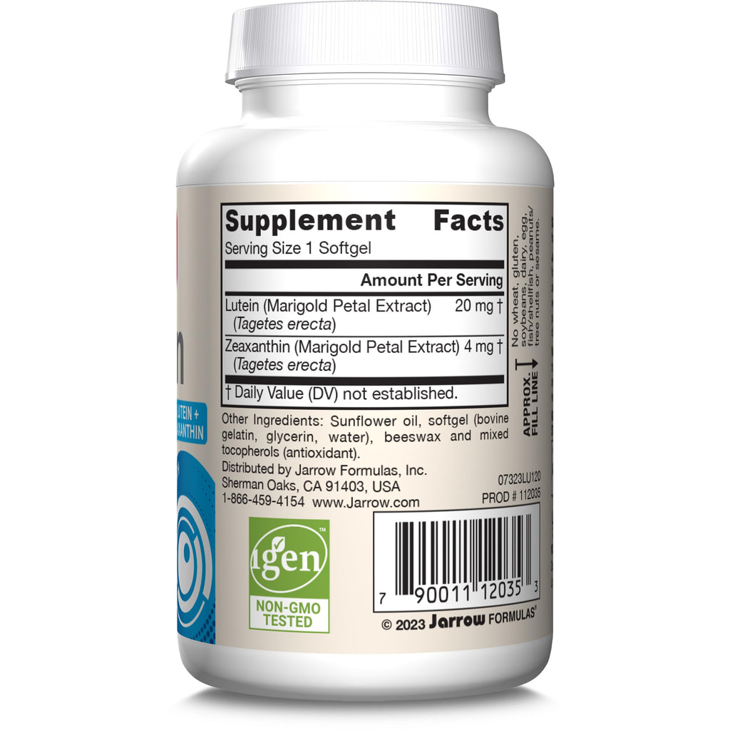 Lutein 20 mg with Zeaxanthin 120 Softgels H932