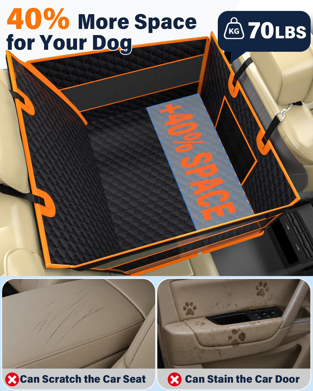 Dog Car Seat for Large Dogs X9386