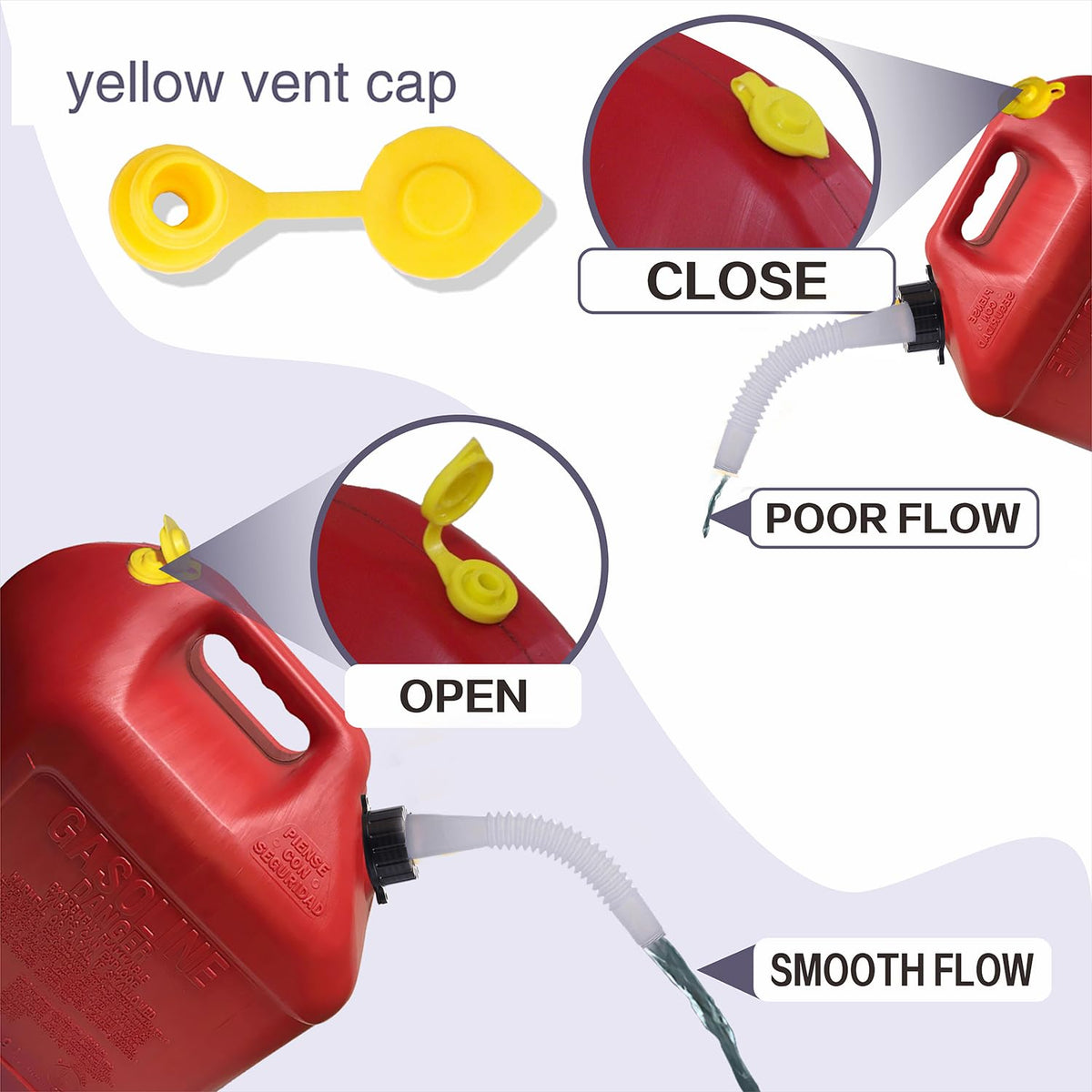 Gas Can Spout Replacement Kit with Flexible Pour Nozzle A848008