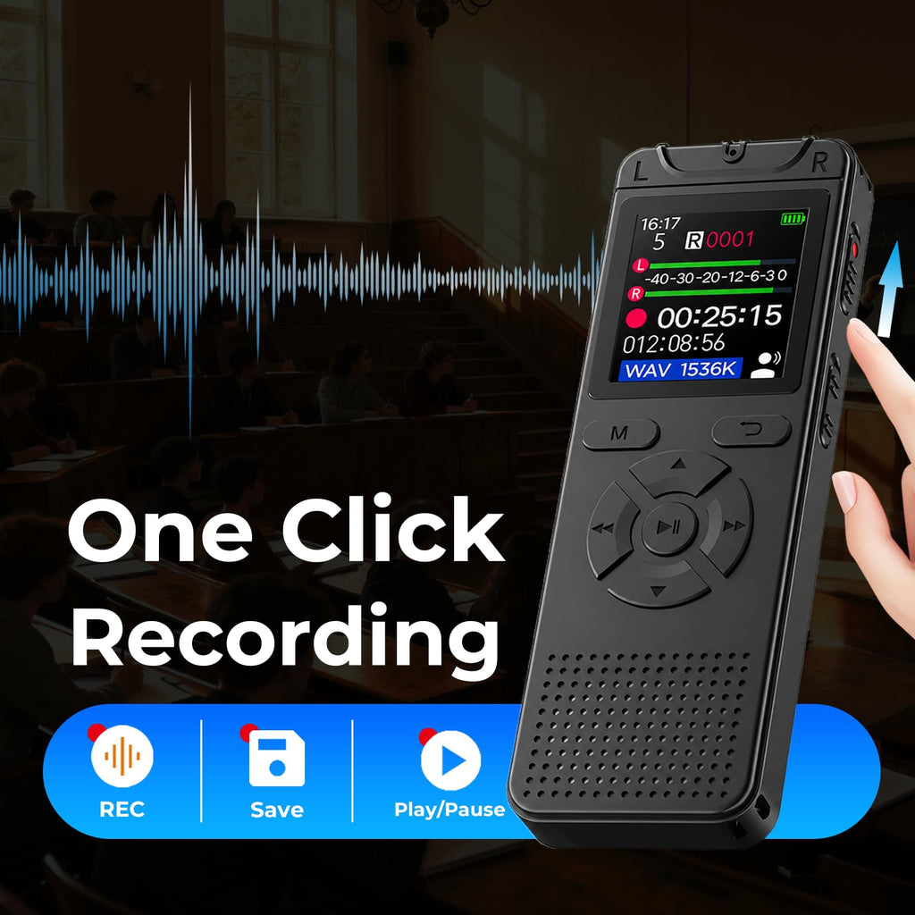32GB Digital Voice Recorder with Playback F590037