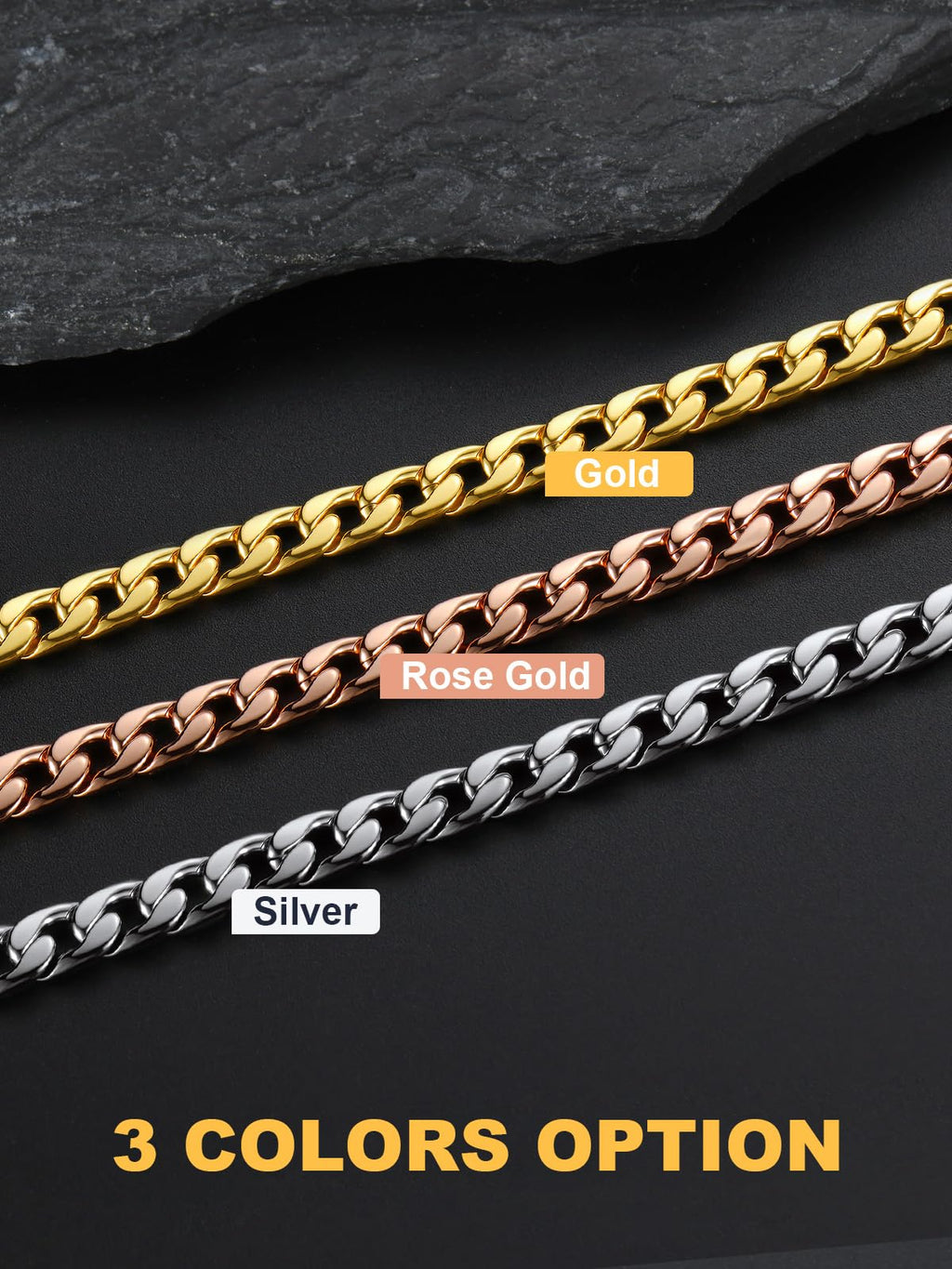 Cuban Link Chain Stainless Steel Necklace X367460