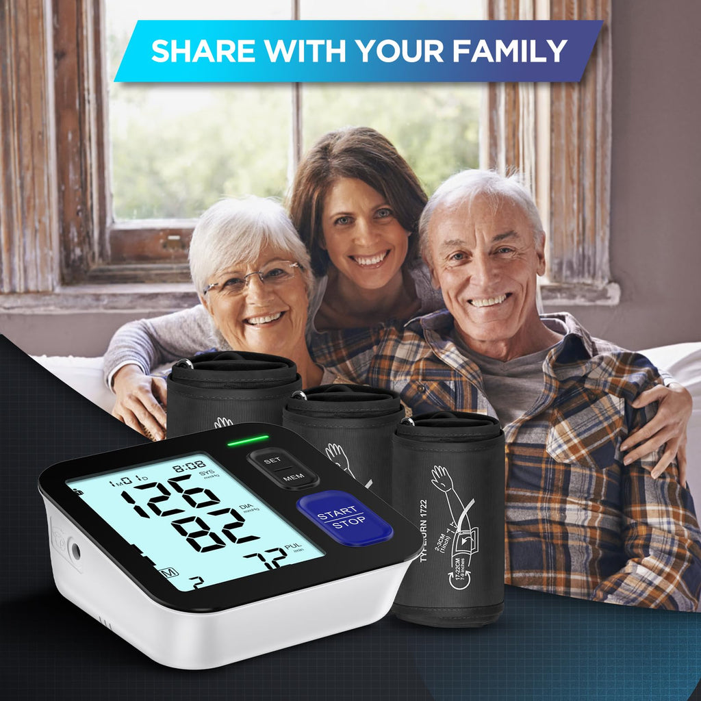 Upper Arm Blood Pressure Machine with 3 Size Cuffs L61342