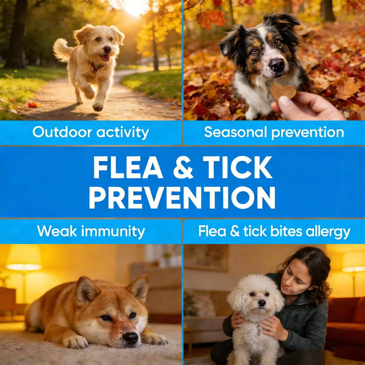 Natural Flea and Tick Prevention for Dogs Chewables Z637075