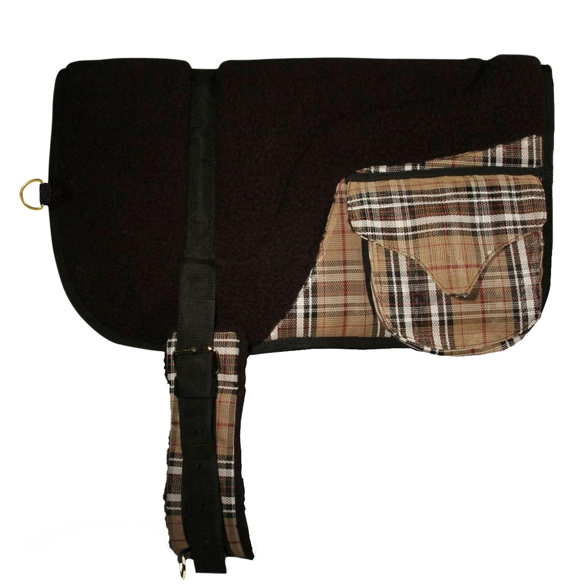 Fleece Bareback Pad with Foam Center and Double Billet Straps Y648