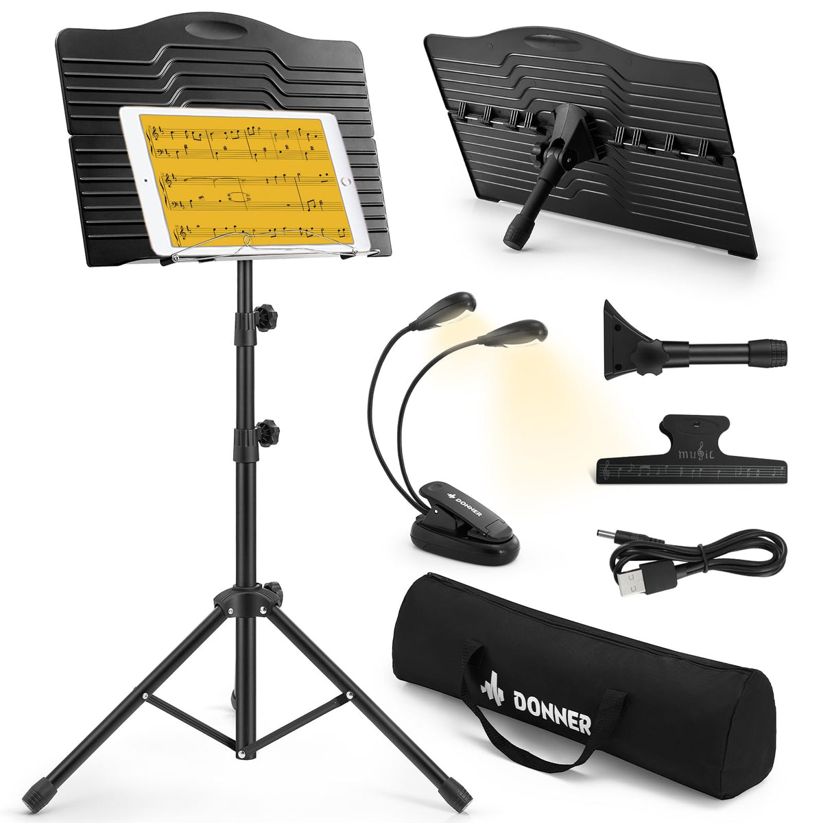 Sheet Music Stand with Light & Carrying Bag B193