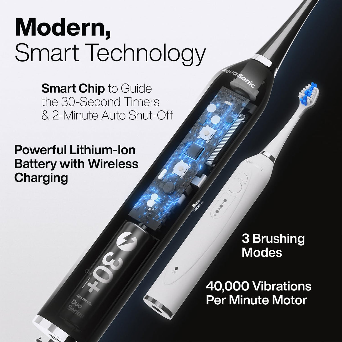 Electric Toothbrushes with 3 Modes and 10 Brush Heads J704076