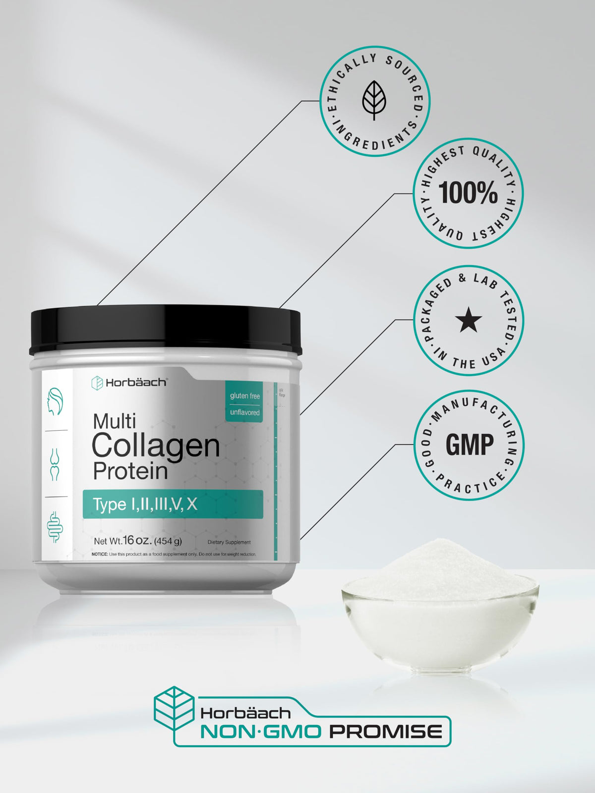 Multi Collagen Protein Powder 16 oz L963