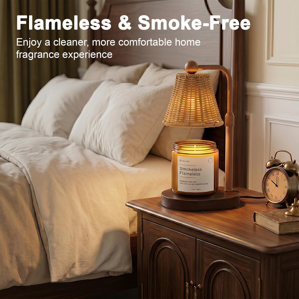 Candle Warmer Lamp with Timer, Brown J808250