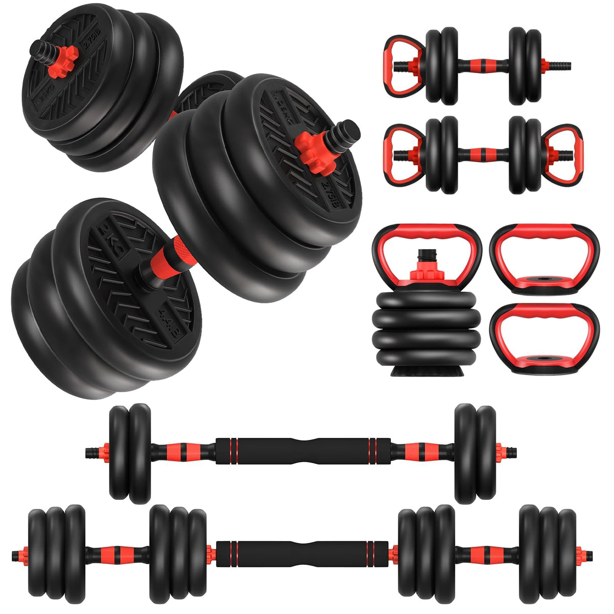 Adjustable Dumbbells Free Weight Set with Connector J776