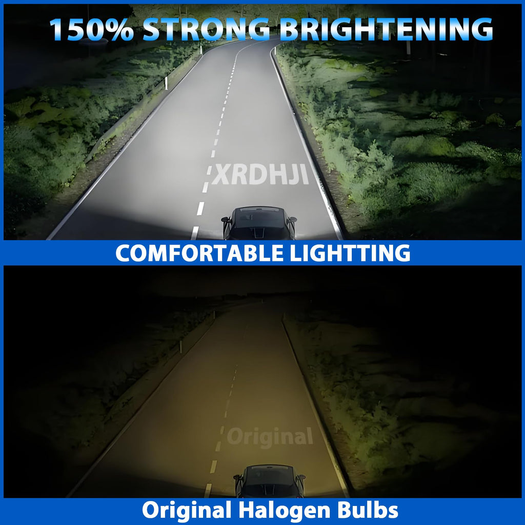 Halogen Headlight Bulbs 9005 High Beam 9006 Low Beam Pack of 4 V7443