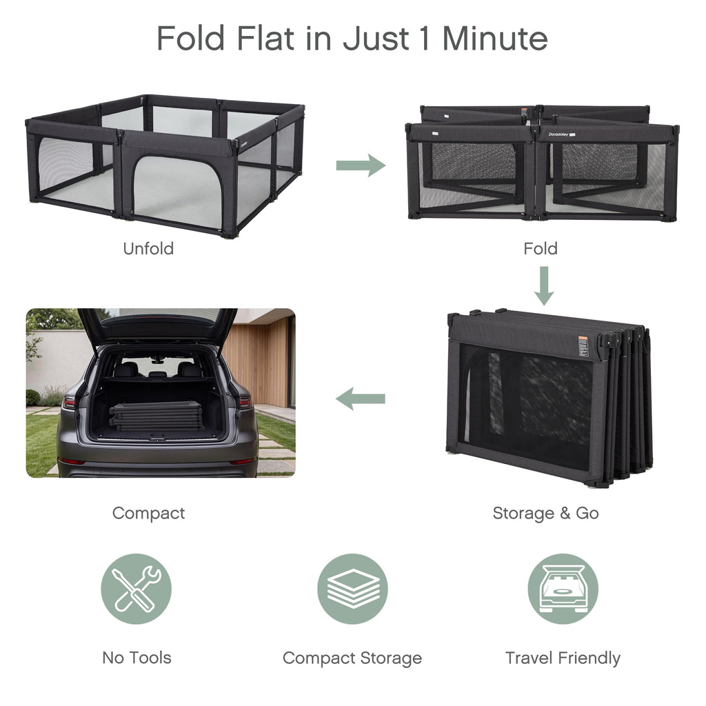 8-Panel Foldable Baby Playpen O415