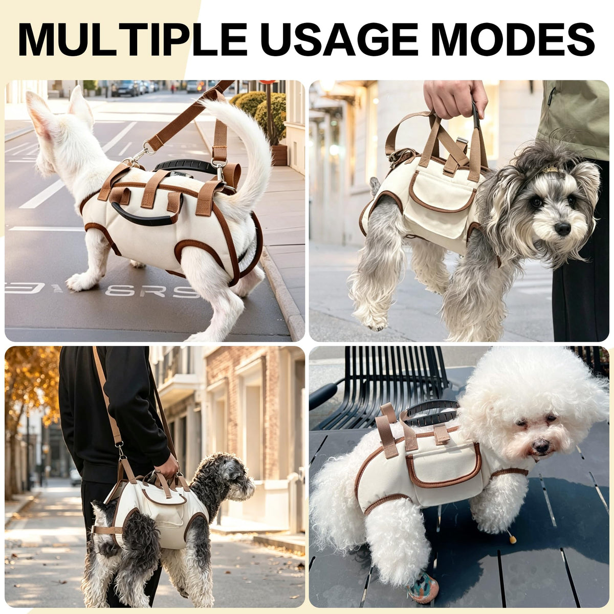 Hands Free Dog Backpack Carrier for Small Dogs, Breathable Pet Carrier with Adjustable Straps F994646