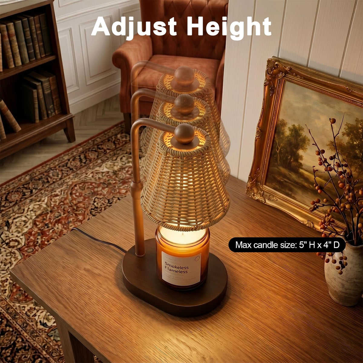Candle Warmer Lamp with Timer, Brown J808250