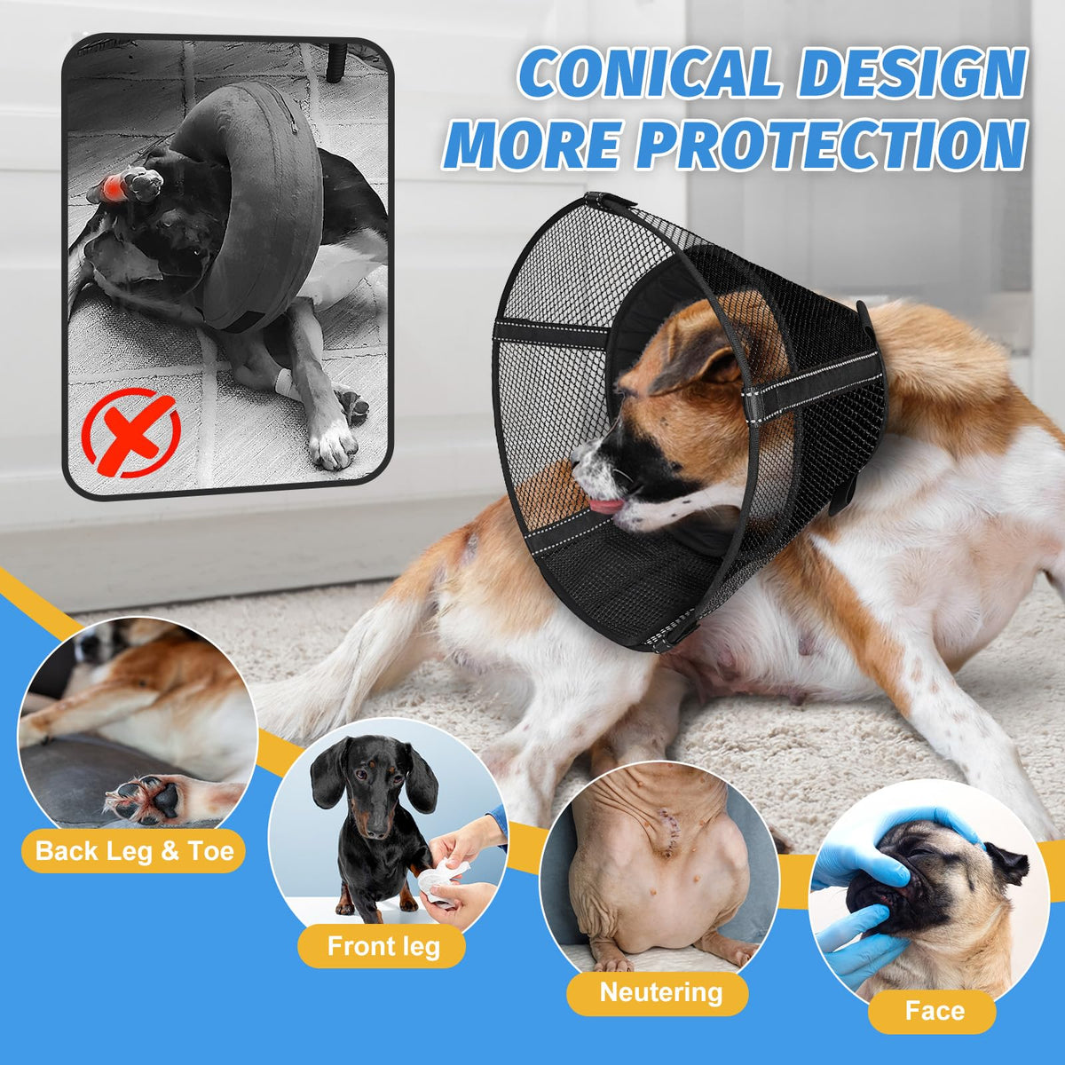Mesh Dog Cone Collar Soft M21802