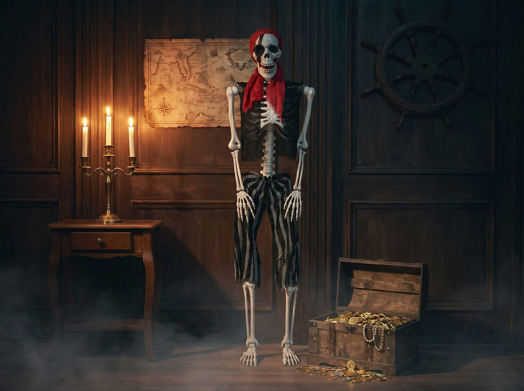 Life Size Pirate Skeleton Halloween Decoration R367