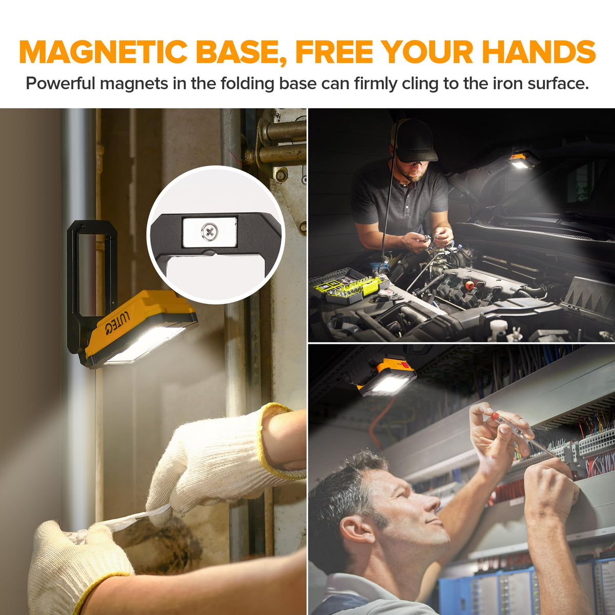 1000 Lumens LED Rechargeable Magnetic Work Light R132