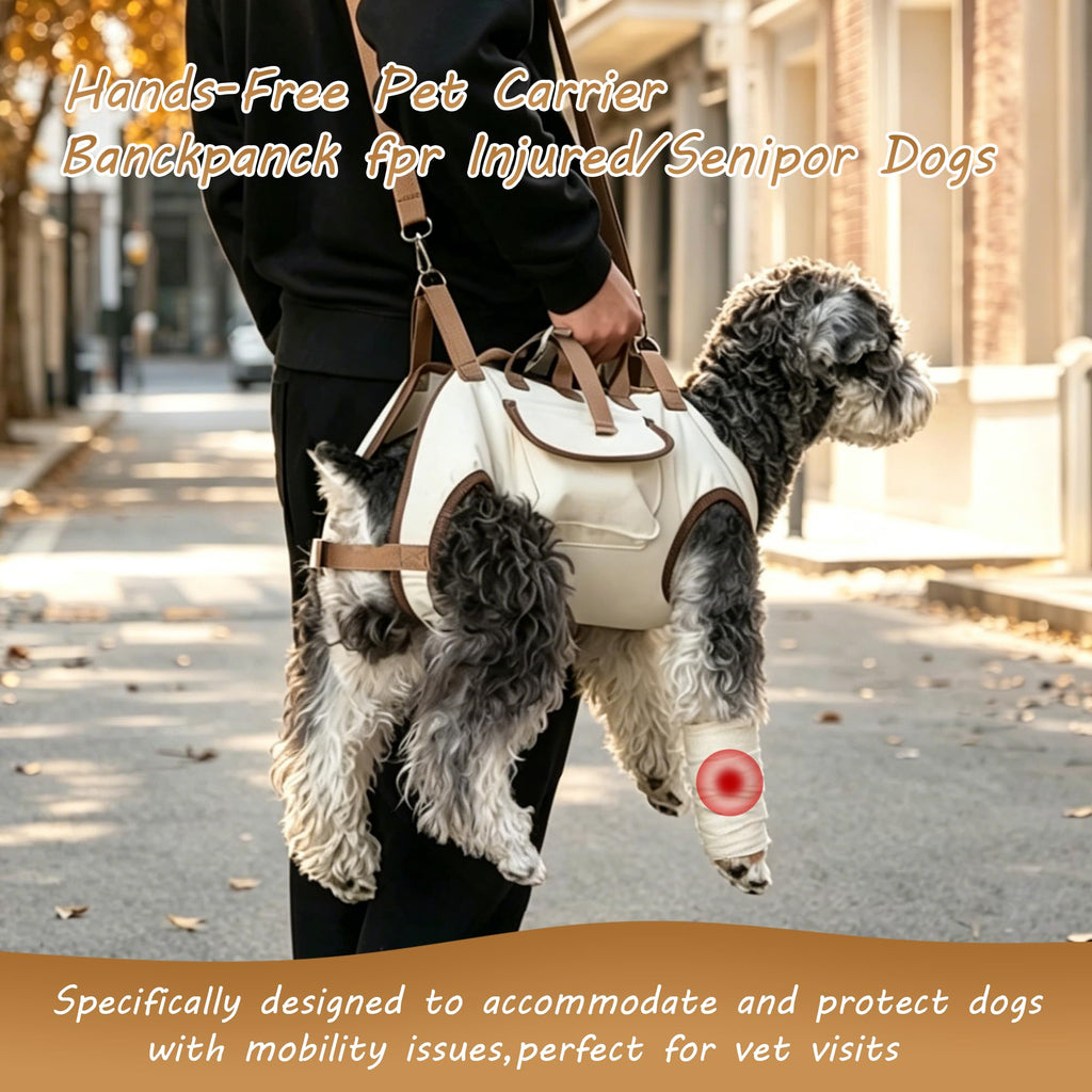 Hands Free Dog Backpack Carrier for Small Dogs, Breathable Pet Carrier with Adjustable Straps F994646