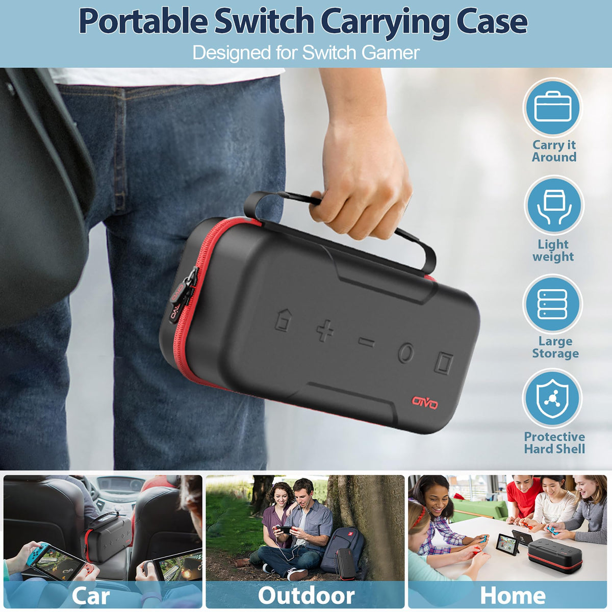Switch OLED Carrying Case with 20 Games N650466