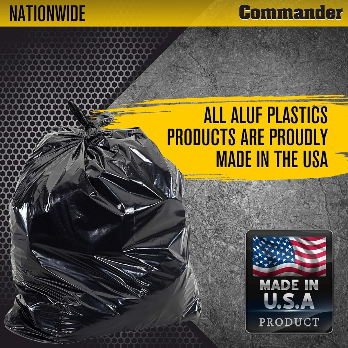 42 Gallon 4 MIL Black Heavy Duty Trash Bags Pack of 32 E1998